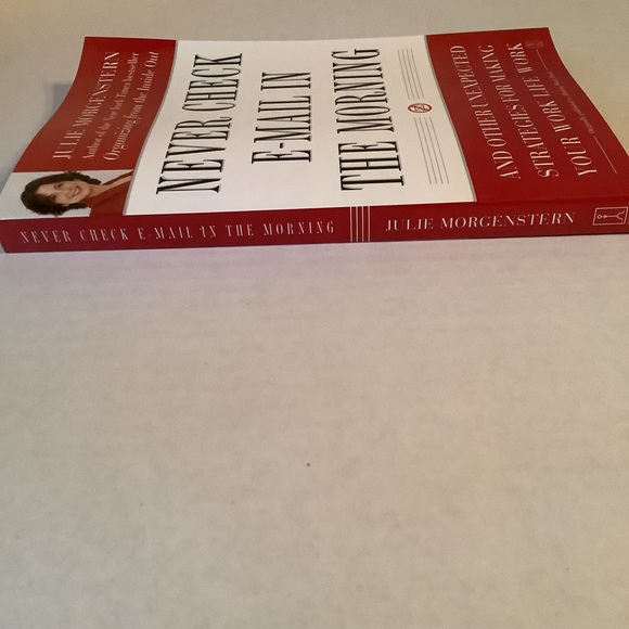 Julie Morgenstern Never Check E-Mail In The Morning Softcover Book - Picture 4 of 7